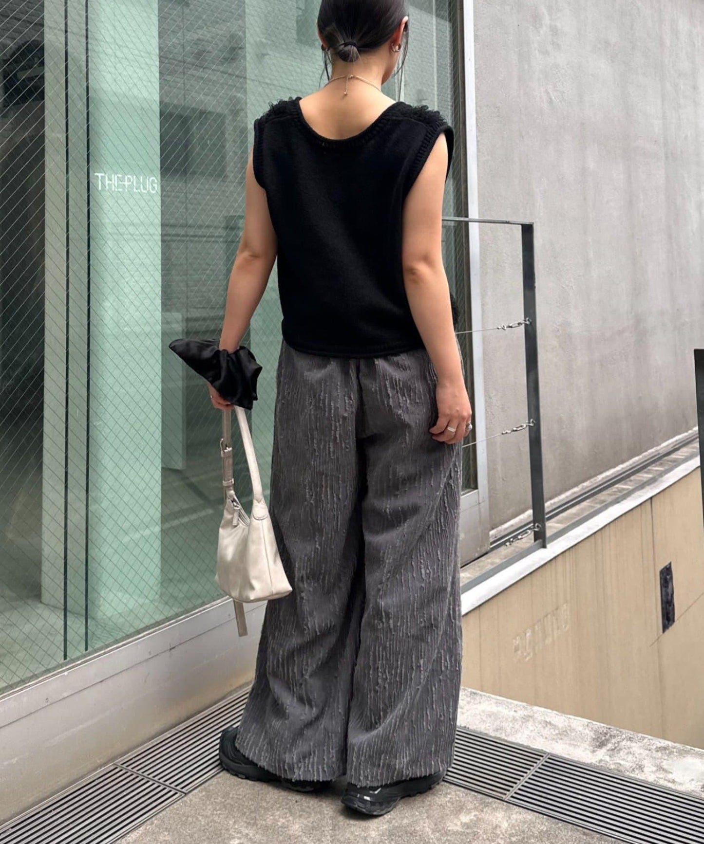 【CIAOPANIC TYPY】提花褶皺寬腿褲