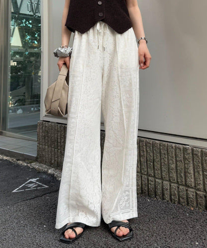 拼接蕾絲寬鬆褲