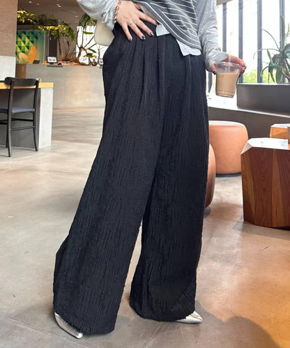 【CIAOPANIC TYPY】提花褶皺寬腿褲