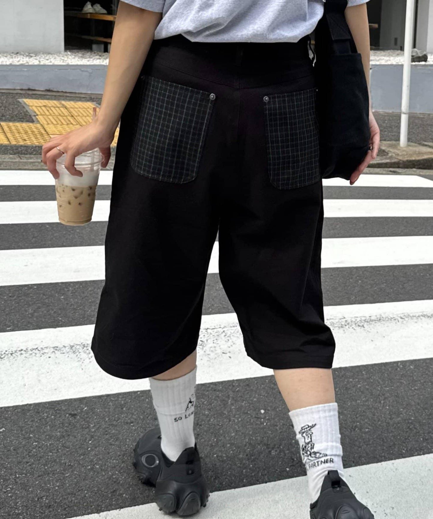 【男女通用】格紋口袋短褲