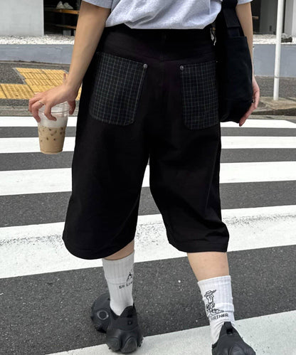 【男女通用】格紋口袋短褲