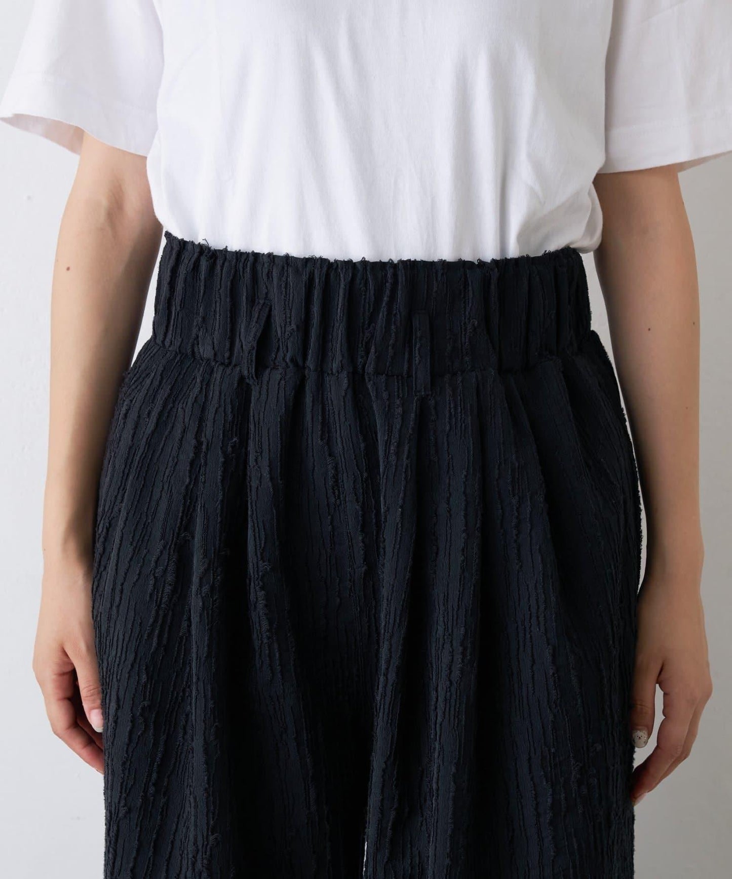 【CIAOPANIC TYPY】提花褶皺寬腿褲