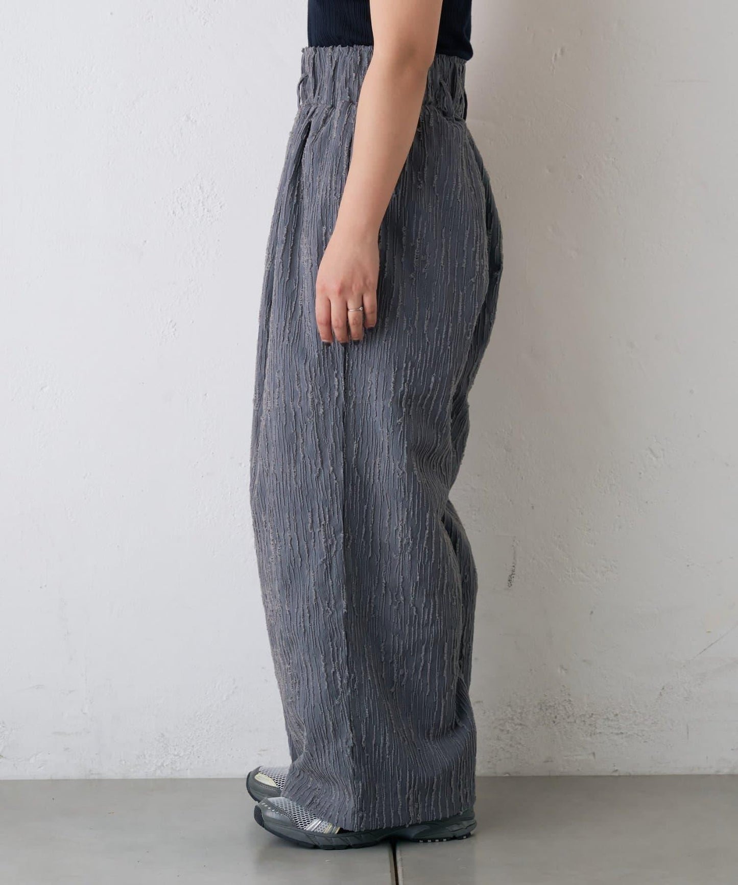 【CIAOPANIC TYPY】提花褶皺寬腿褲