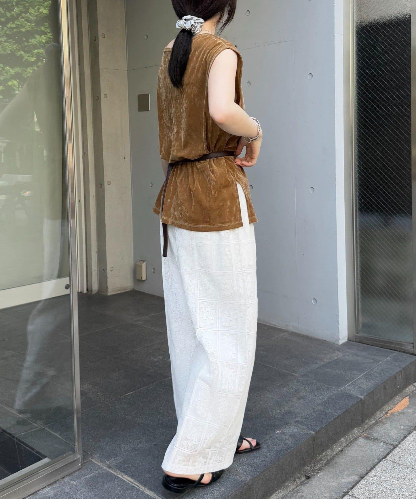 【CIAOPANIC TYPY】透膚植絨彩色法式上衣