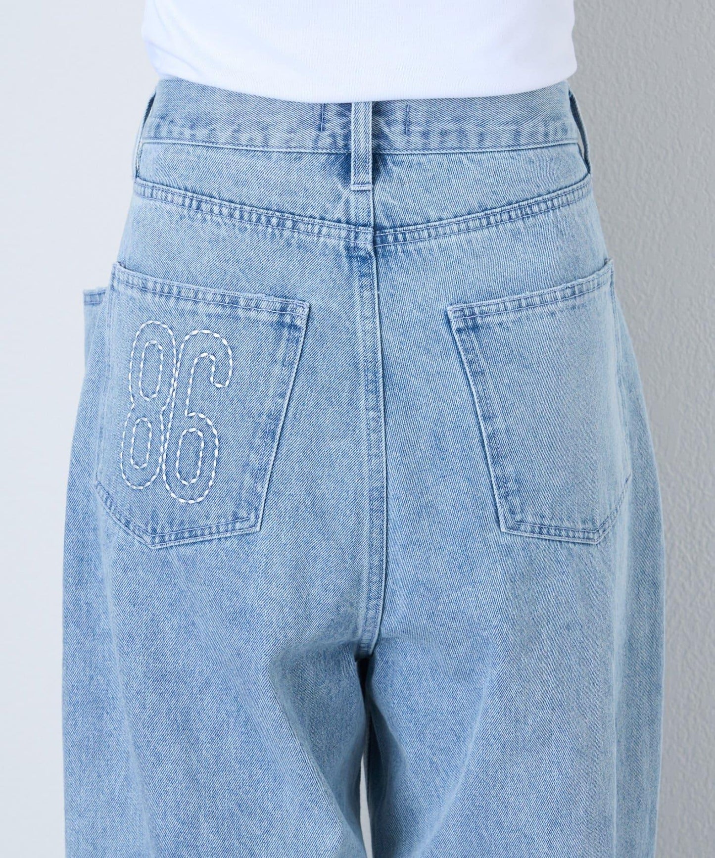 【薩基企劃】【可調節腰圍】超染褶皺設計牛仔褲