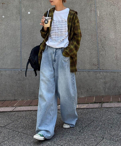 【薩基企劃】【可調節腰圍】超染褶皺設計牛仔褲