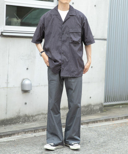 「套裝可搭配」尼龍佩斯利短袖襯衫