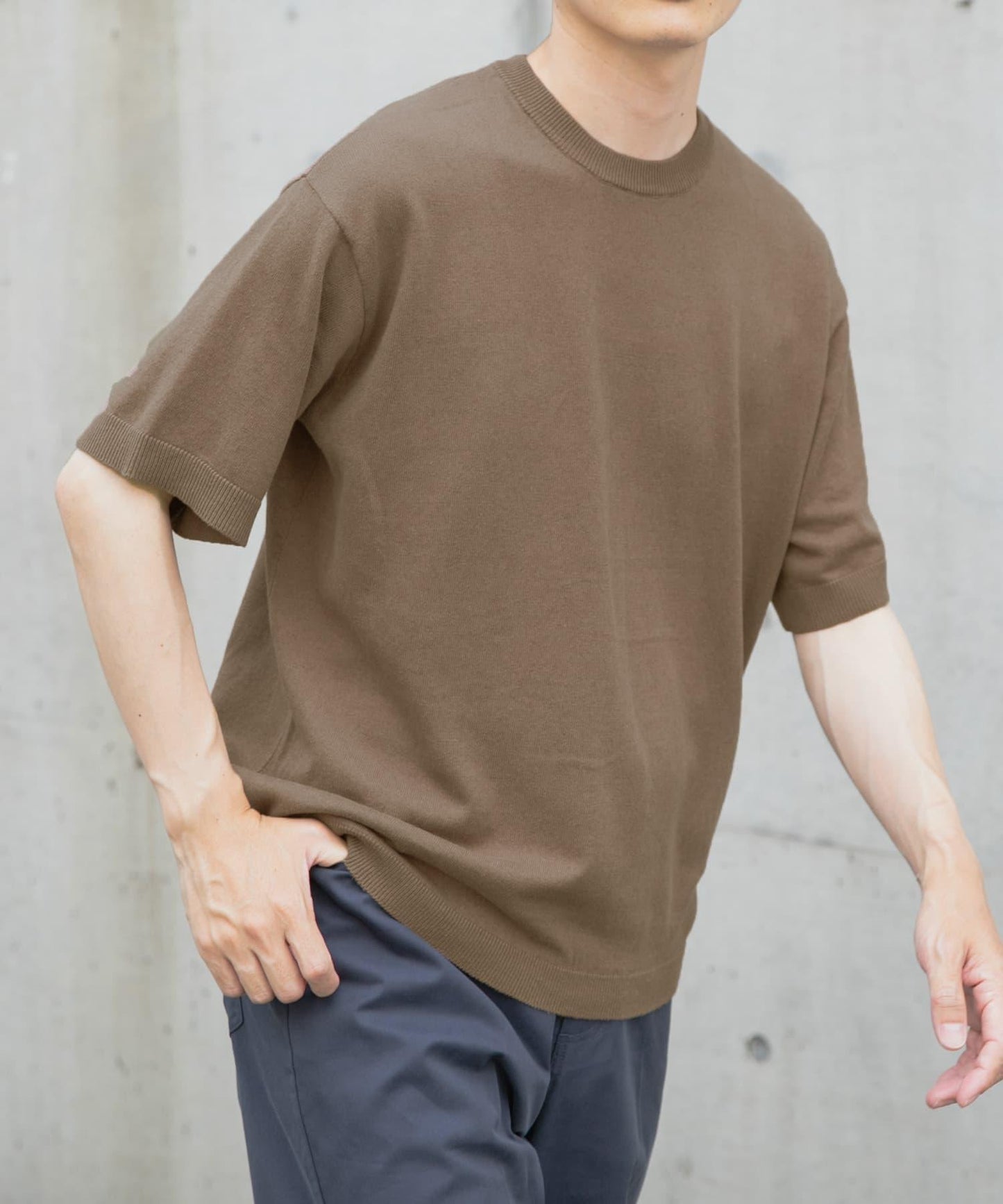 棉麻圓領夏季針織衫