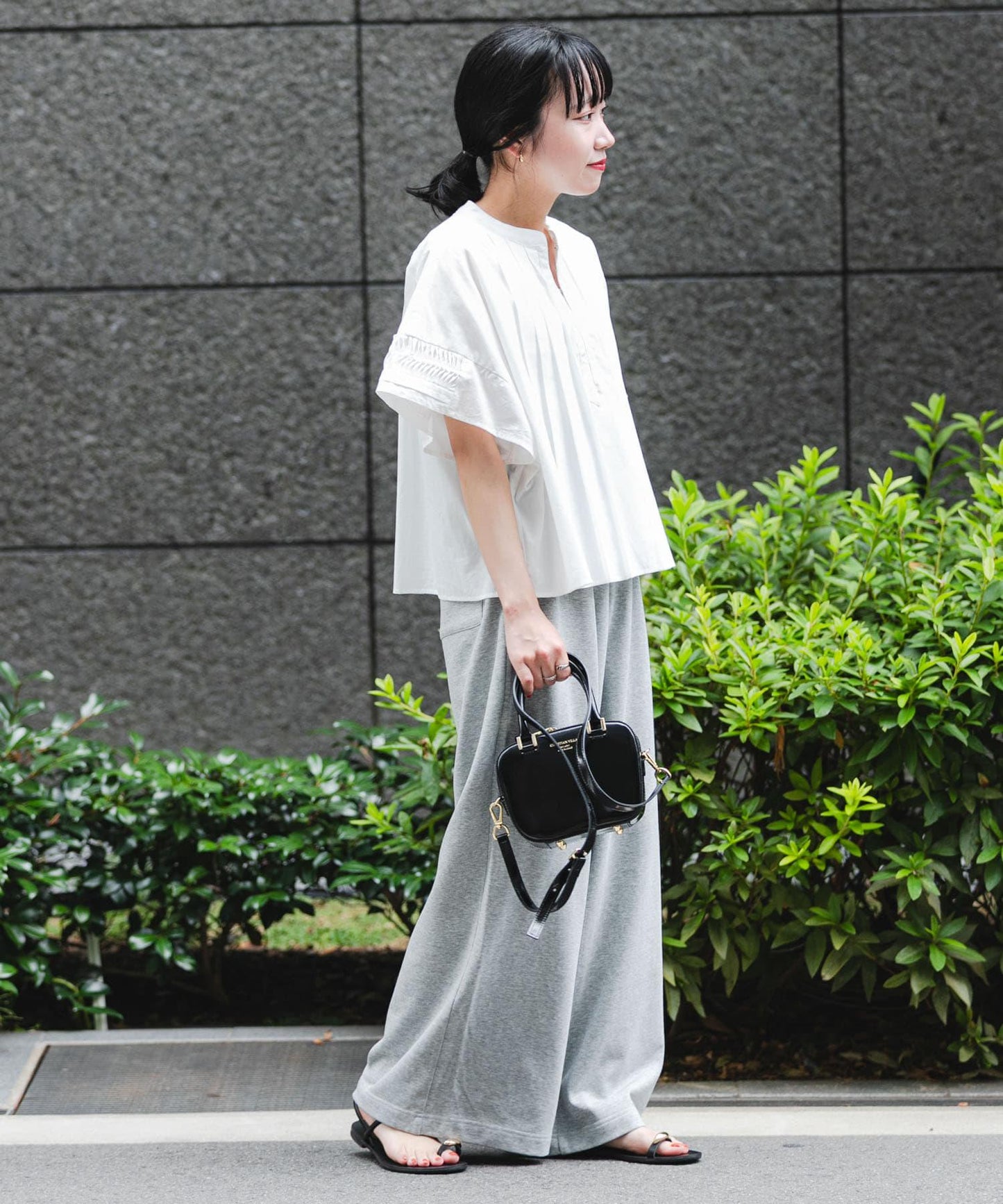 迷你毛圈休閒長褲