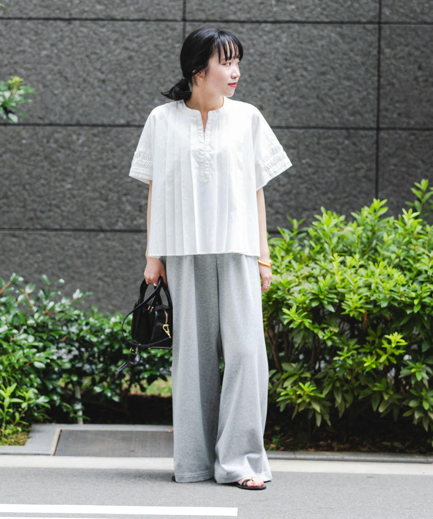 迷你毛圈休閒長褲