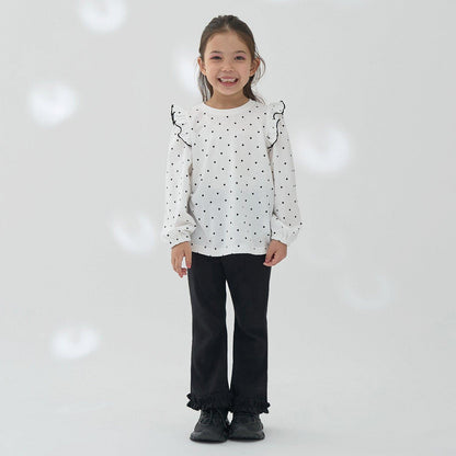 【軟棉】帶荷葉邊泡泡袖多款全印花T恤