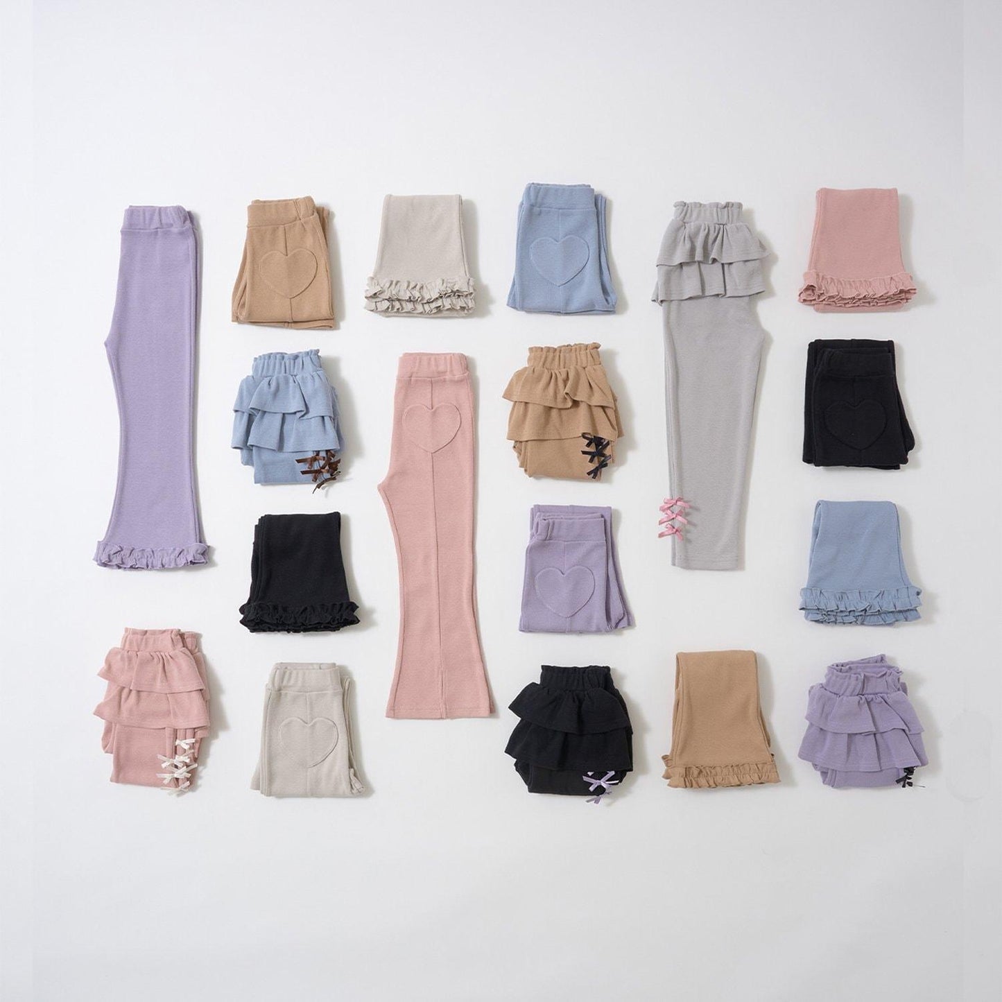 【ともパン】愛心口袋開衩喇叭褲