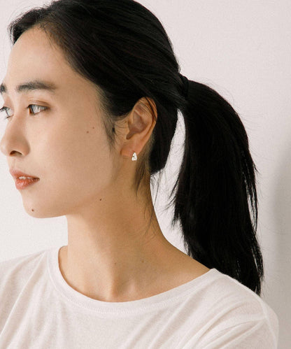 decor『デコール』豐盈水滴耳環 M 銀色