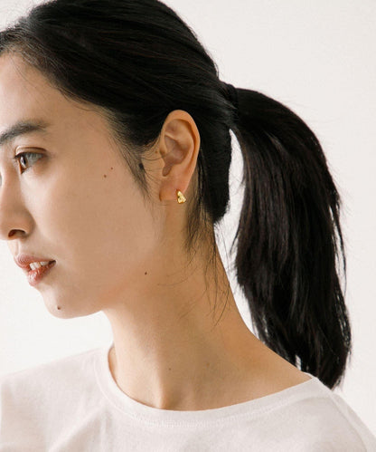 decor『デコール』豐盈水滴耳環 M 金色