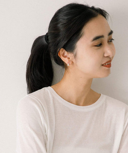 decor『デコール』豐盈水滴耳環 M 銀色