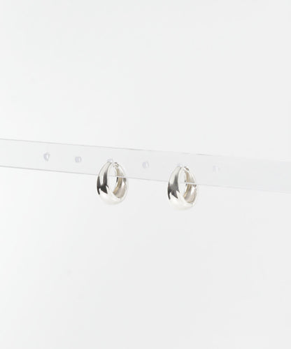 decor『デコール』豐盈水滴耳環 L 銀色