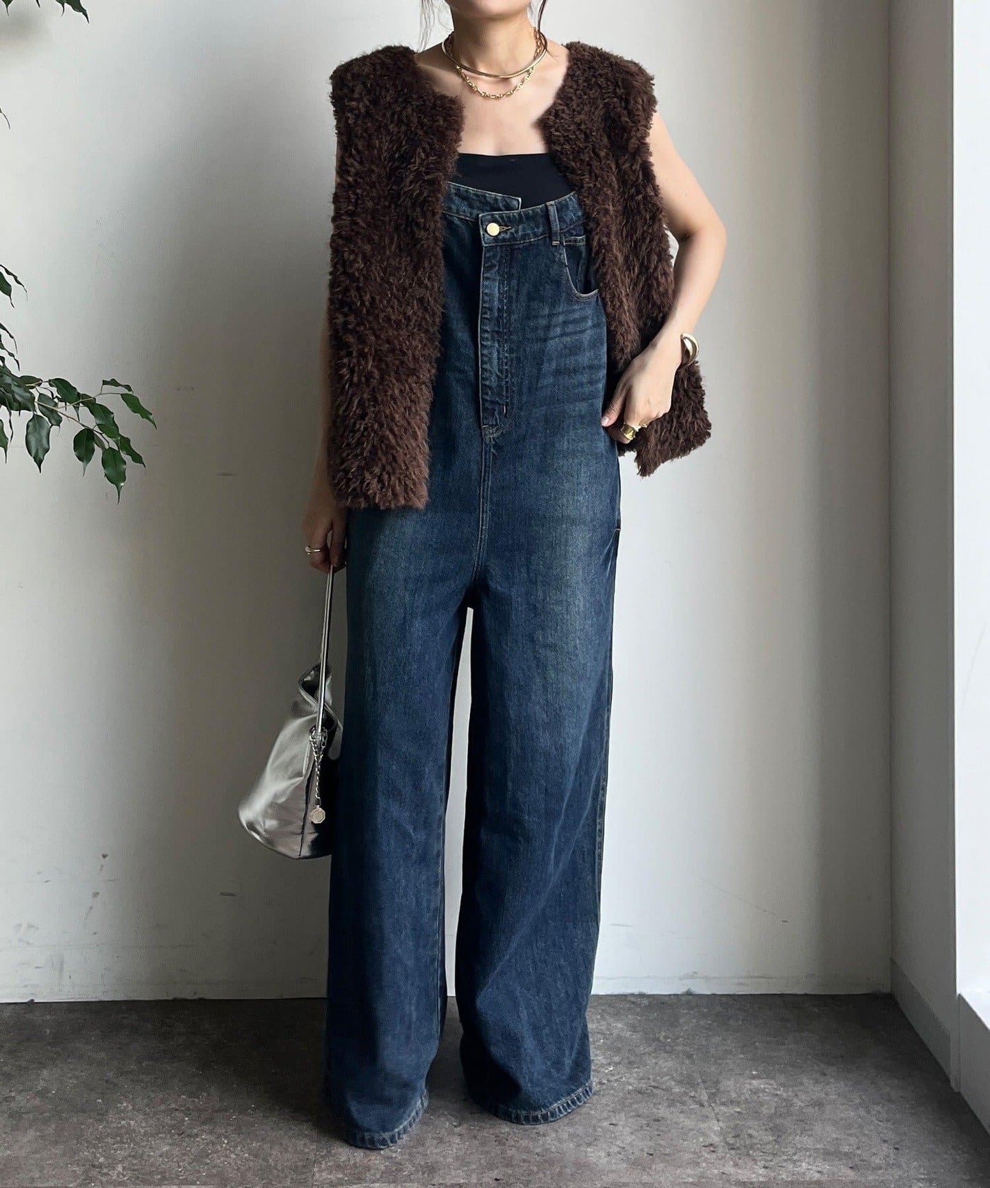 【限定】牛仔連體褲