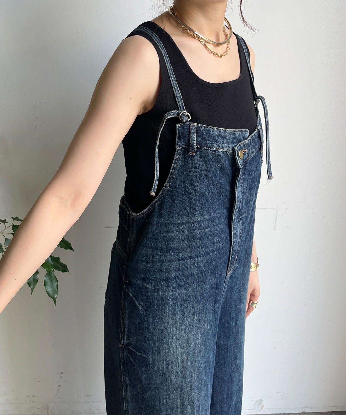 【限定】牛仔連體褲