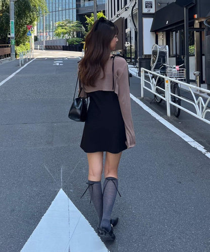 【柚子@reve.perle_精選】短外套&迷你連衣裙套裝