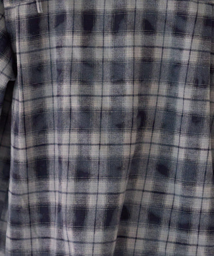 【亞卡企劃】帶食物口袋的混搭加工格子襯衫