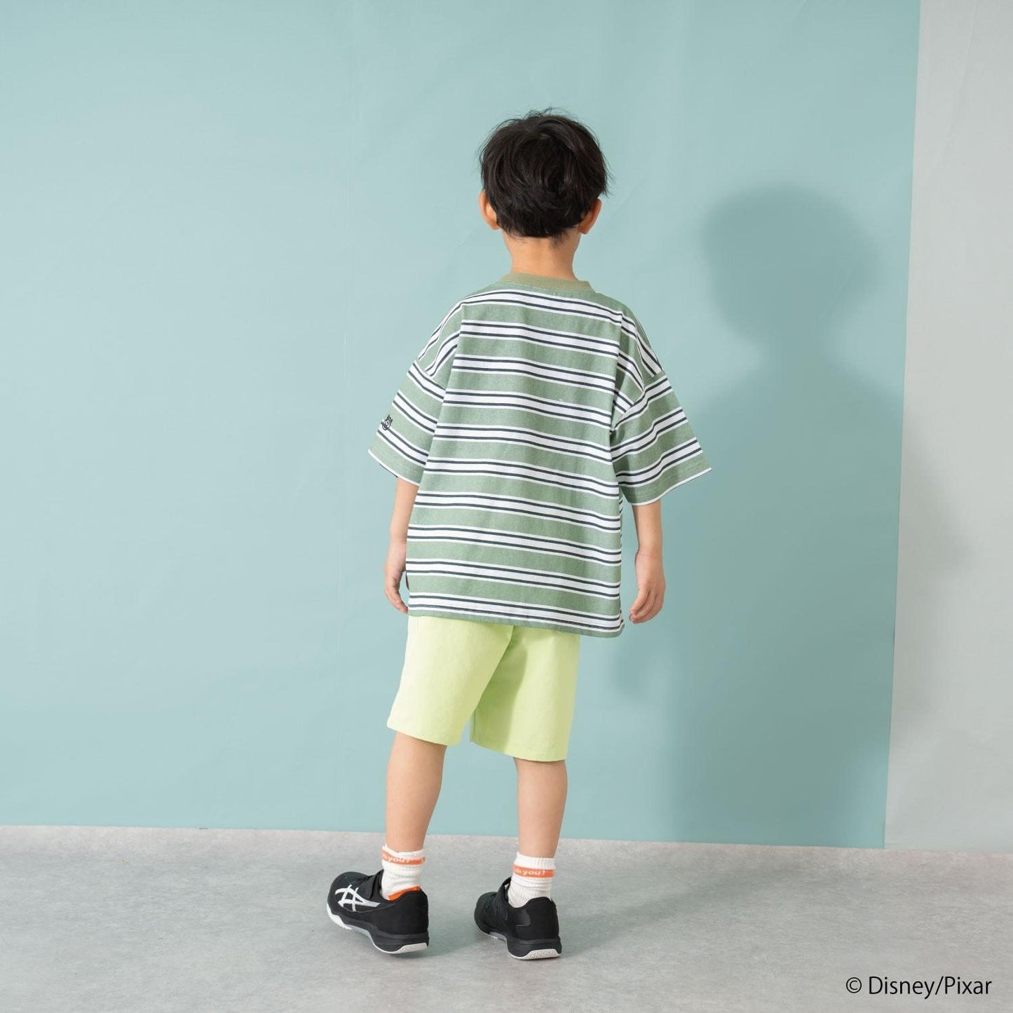 【怪獸電力公司】多色條紋寬鬆短袖T恤