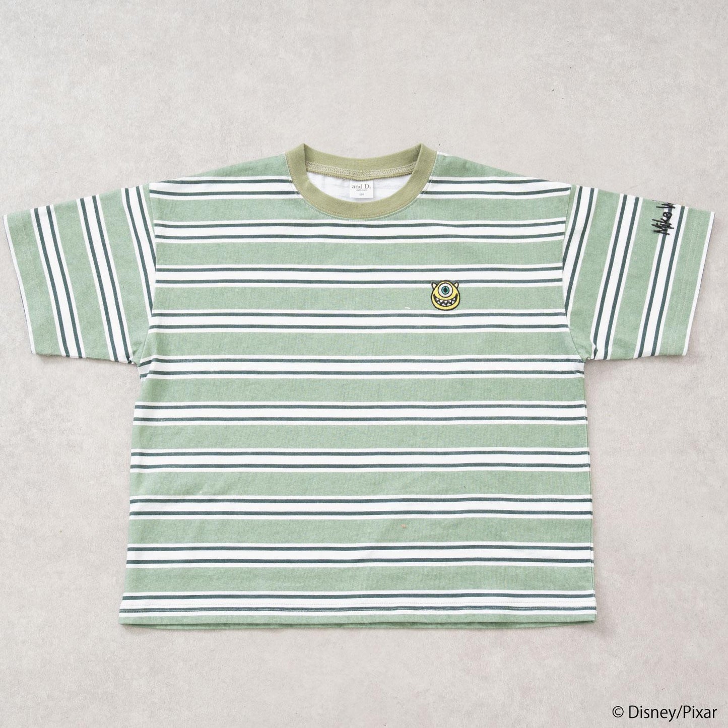 【怪獸電力公司】多色條紋寬鬆短袖T恤