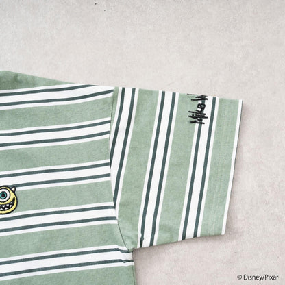 【怪獸電力公司】多色條紋寬鬆短袖T恤