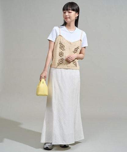 透視編織 珠片刺繡吊帶背心 胸衣