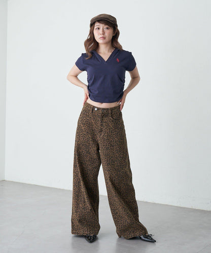 側邊拼接寬鬆褲