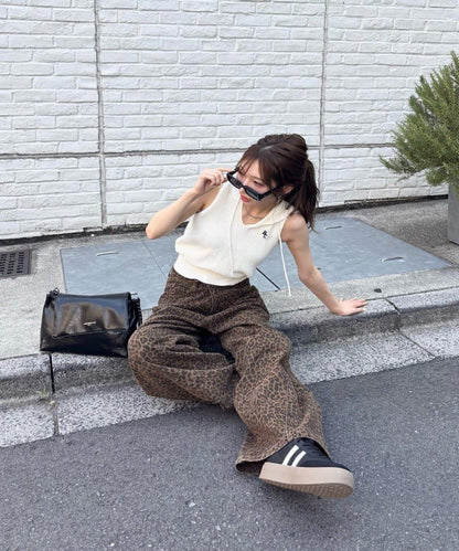 側邊拼接寬鬆褲