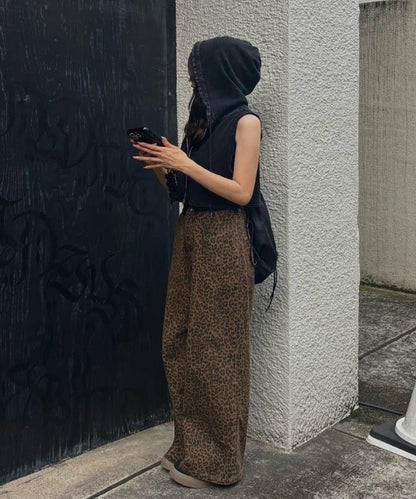 側邊拼接寬鬆褲