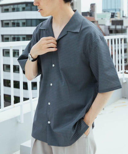 塔特索爾格子開領襯衫