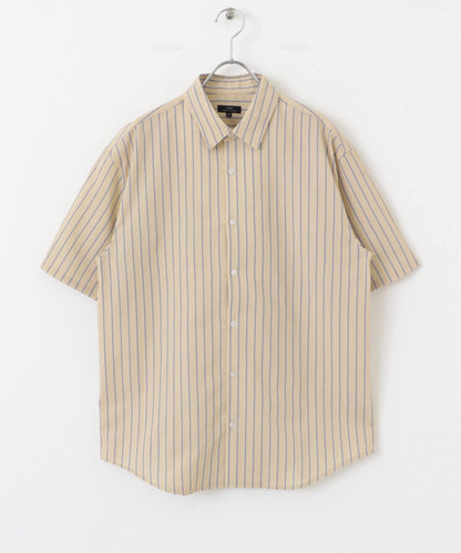 多色條紋立領襯衫