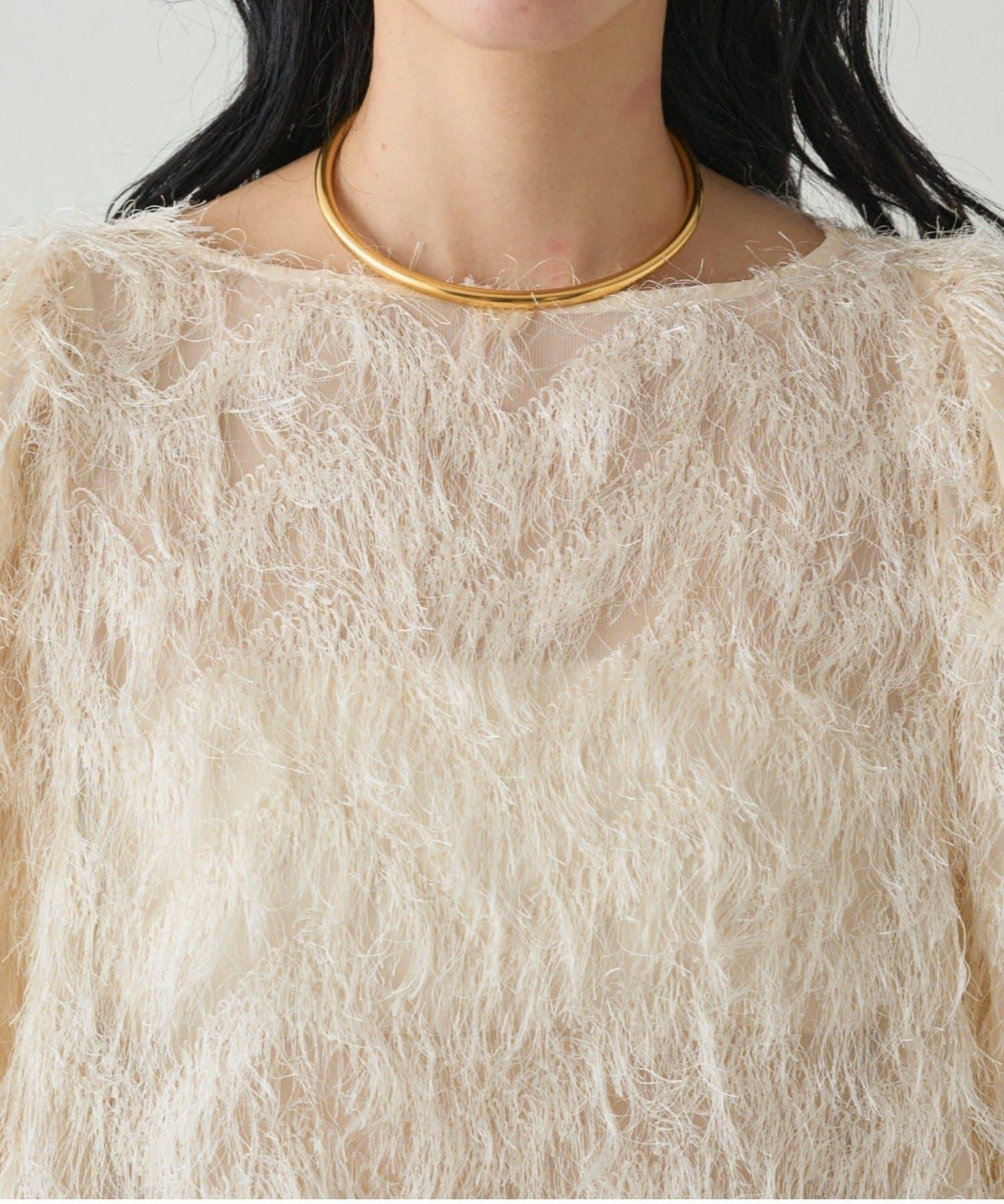 【Loungedress】提花羽毛襯衫