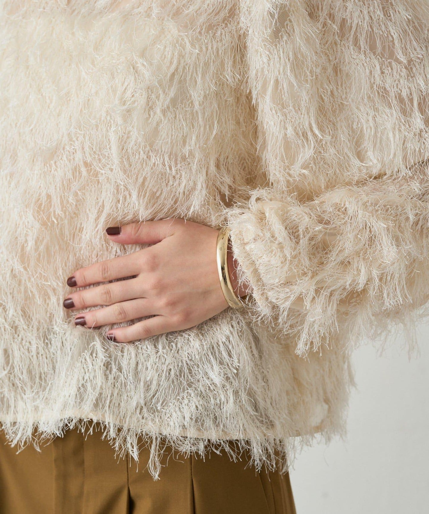 【Loungedress】提花羽毛襯衫