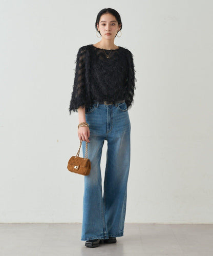 【Loungedress】提花羽毛襯衫