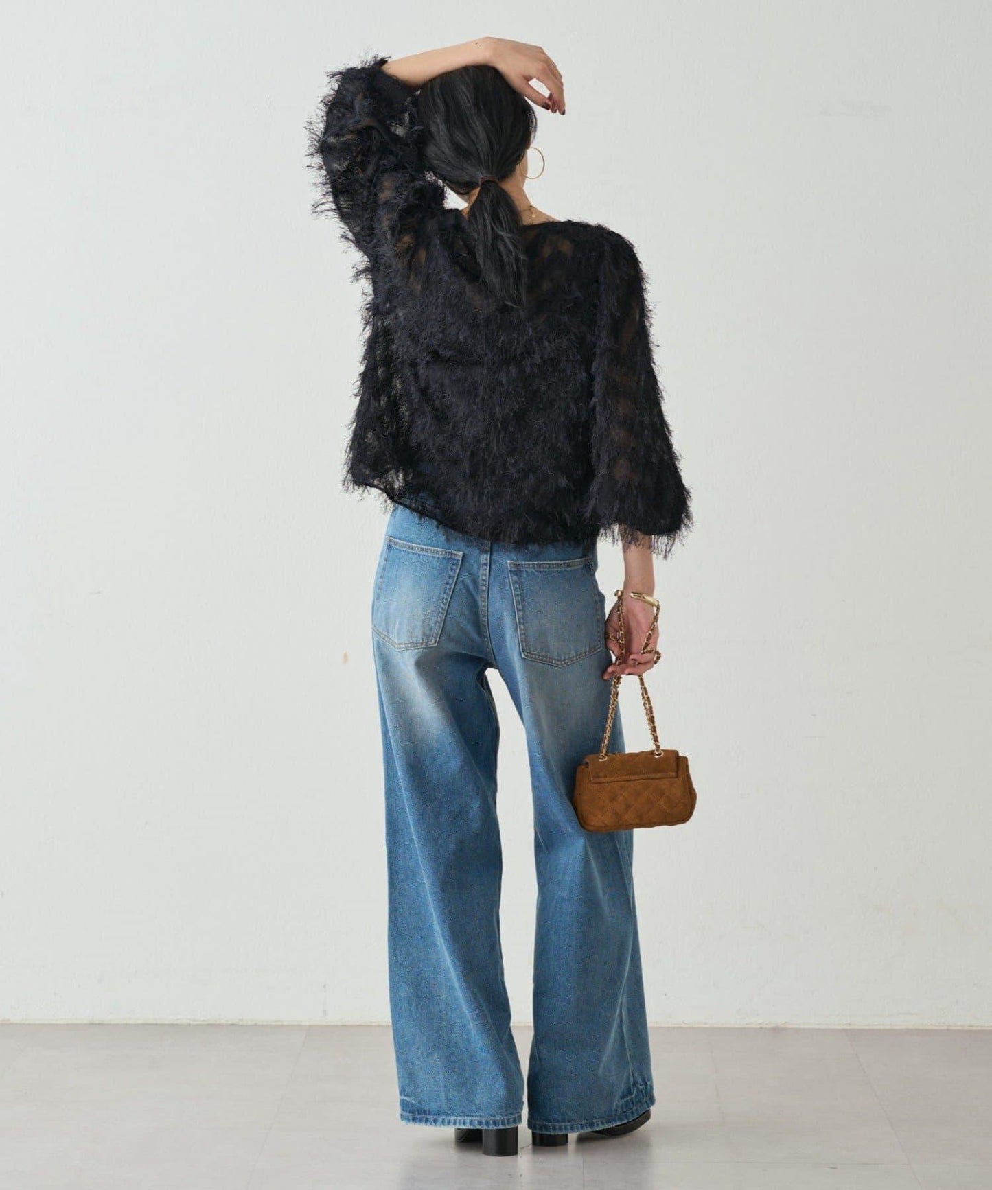 【Loungedress】提花羽毛襯衫