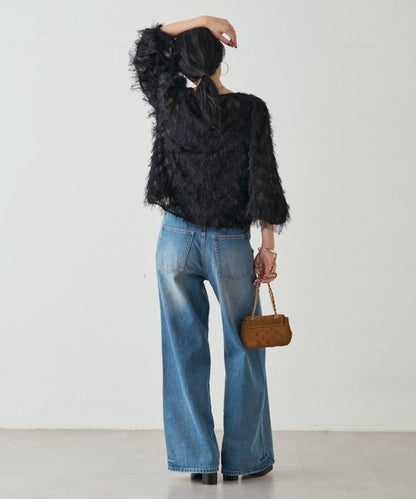 【Loungedress】提花羽毛襯衫