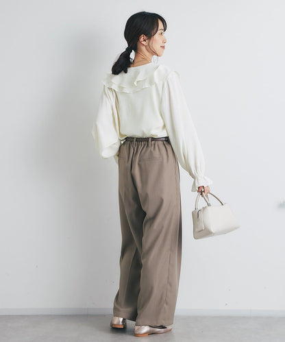 《成熟女性優雅氛圍◎》褶邊寬鬆上衣