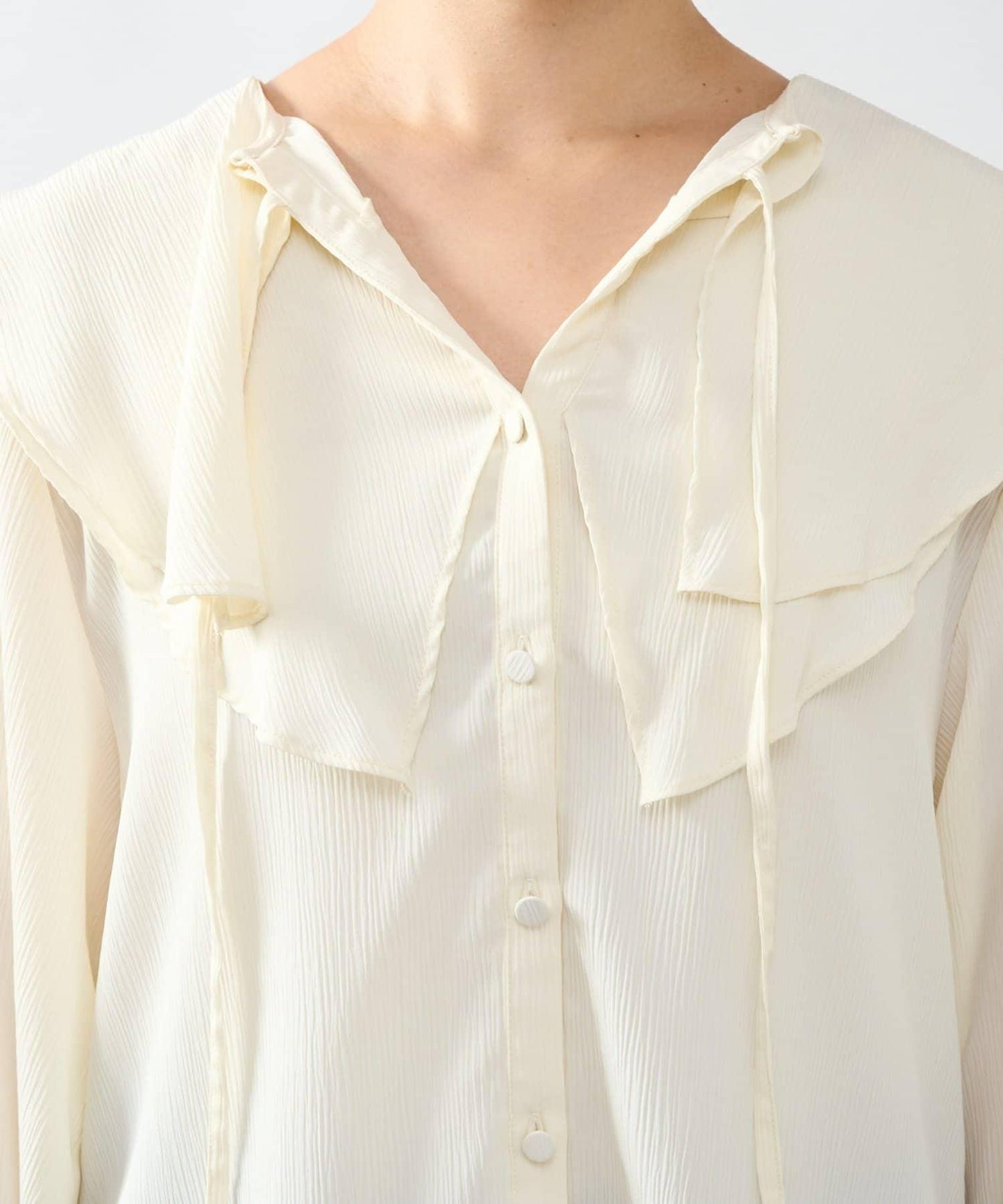 《成熟女性優雅氛圍◎》褶邊寬鬆上衣