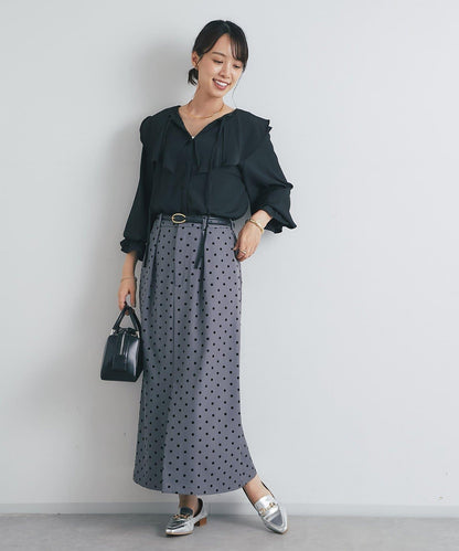 《成熟女性優雅氛圍◎》褶邊寬鬆上衣