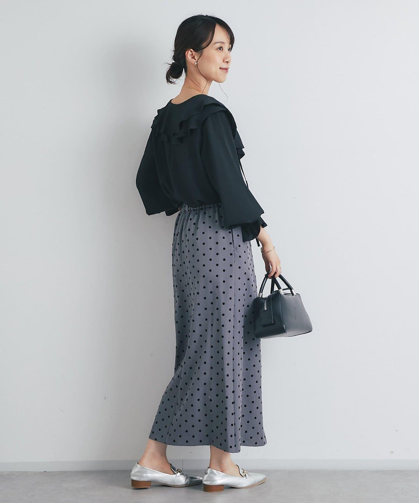 《成熟女性優雅氛圍◎》褶邊寬鬆上衣