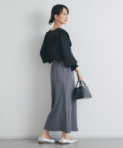 《成熟女性優雅氛圍◎》褶邊寬鬆上衣
