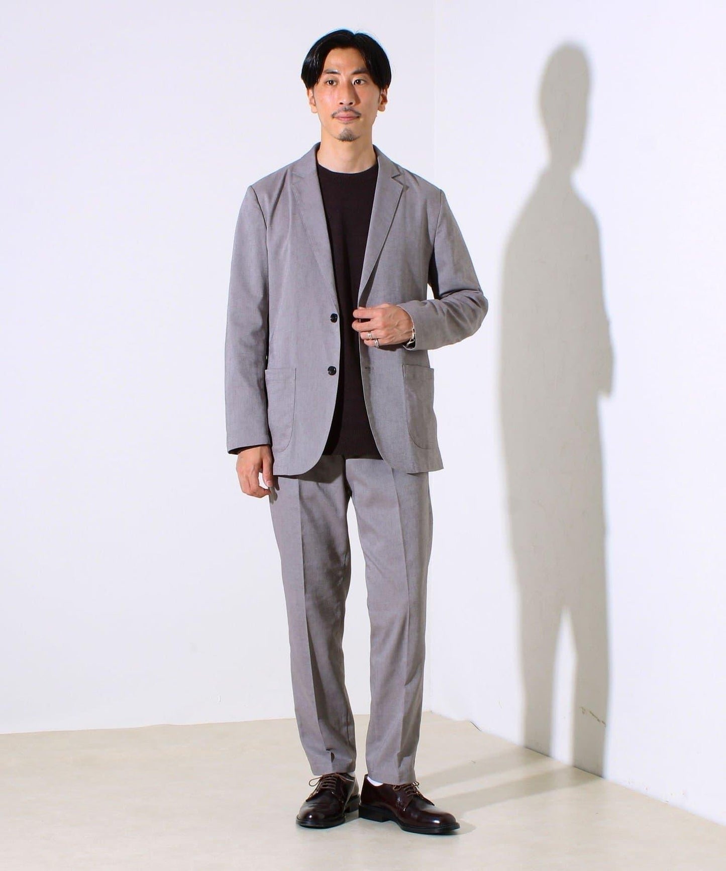 【商務休閒/套裝搭配適用】GLOSTER 亞麻感 易護理褲