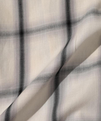 漸變格紋 波浪領襯衫 / 5分袖格紋襯衫