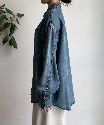 Lyocell牛仔口袋襯衫