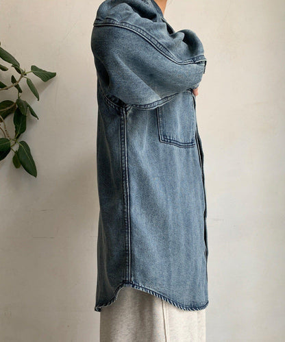 Lyocell牛仔口袋襯衫