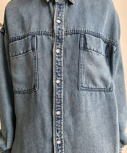 Lyocell牛仔口袋襯衫