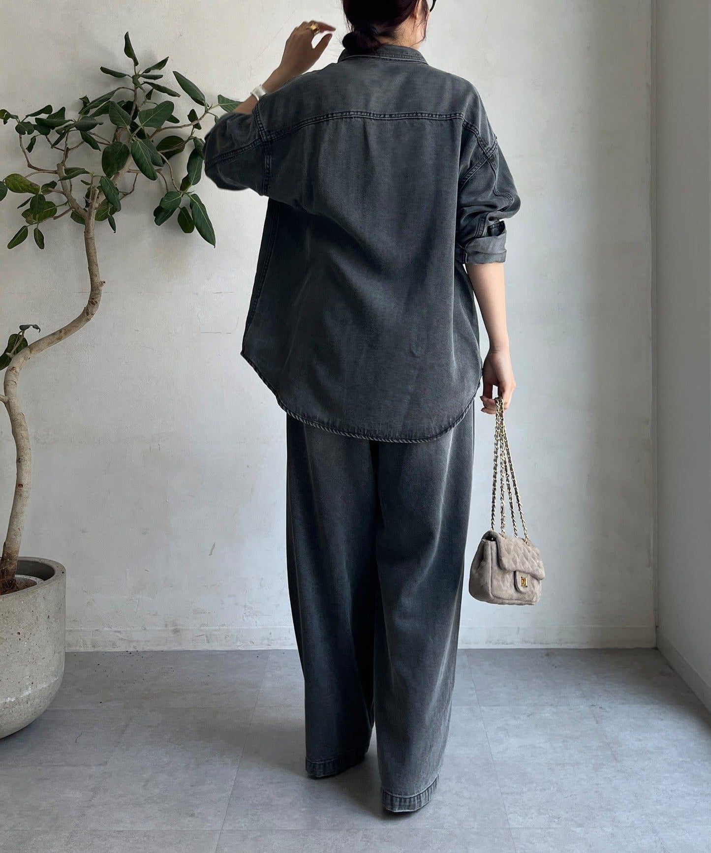 Lyocell牛仔口袋襯衫