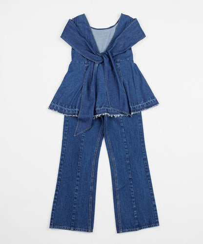 【全骨架優勝！系列】 改良風 牛仔褲＜套裝搭配適用＞